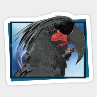 Black cockatoo Sticker